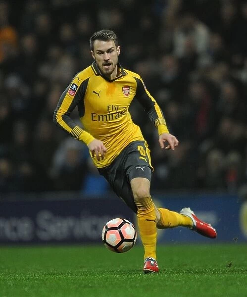Arsenal's Aaron Ramsey in FA Cup Action: Arsenal vs. Preston North End (2017)