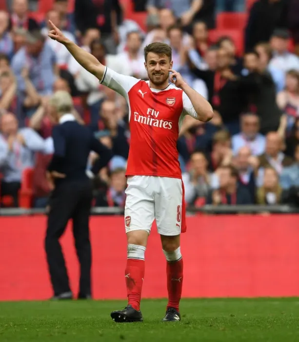 Framed Print : Arsenal's Aaron Ramsey in FA Cup Semi-Final Showdown Against Manchester City
