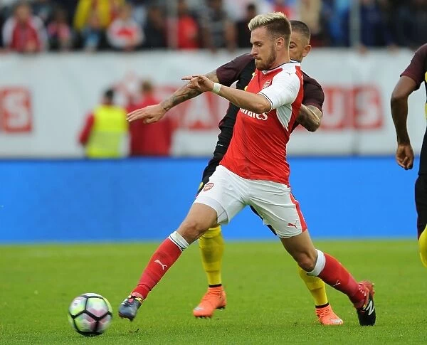 Arsenal's Aaron Ramsey Faces Manchester City in the 2016 Pre-Season Clash in Gothenburg