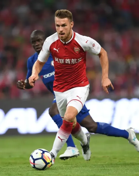 Framed Print : Arsenal's Aaron Ramsey Faces Off Against Chelsea in Beijing Pre-Season Friendly Framed Print : Arsenal's Aaron Ramsey Faces Off Against Chelsea in Beijing Pre-Season Friendly