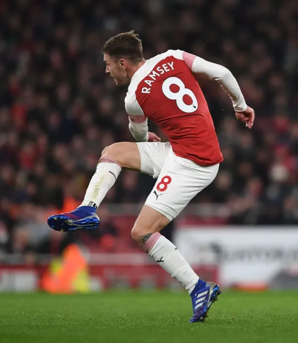Framed Print : Arsenal's Aaron Ramsey Faces Off Against Chelsea in the Premier League