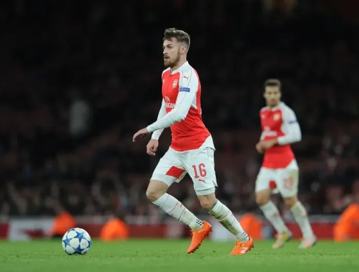 Framed Print : Arsenal's Aaron Ramsey Faces Off Against Dinamo Zagreb in Champions League Clash Framed Print : Arsenal's Aaron Ramsey Faces Off Against Dinamo Zagreb in Champions League Clash