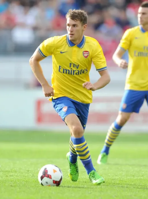 Framed Print : Arsenal's Aaron Ramsey Faces Off Against Manchester City in 2013 Pre-Season Showdown Framed Print : Arsenal's Aaron Ramsey Faces Off Against Manchester City in 2013 Pre-Season Showdown