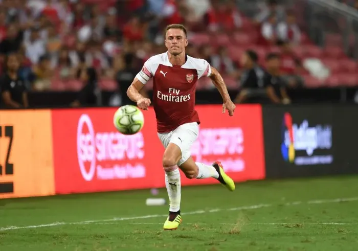 Framed Print : Arsenal's Aaron Ramsey Goes Head-to-Head Against Atletico Madrid in International Champions Cup 2018 Framed Print : Arsenal's Aaron Ramsey Goes Head-to-Head Against Atletico Madrid in International Champions Cup 2018
