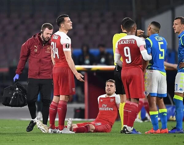 Arsenal's Aaron Ramsey Injured in Napoli's Europa League Quarterfinal Clash