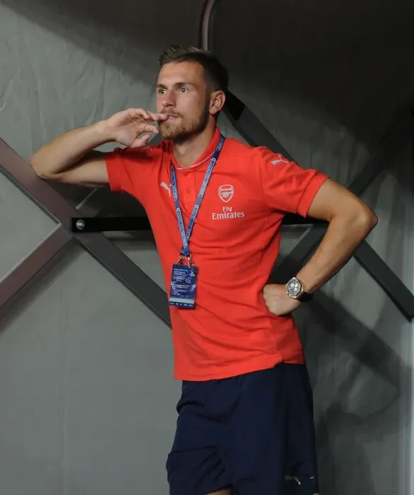 Framed Print : Arsenal's Aaron Ramsey Prepares for Arsenal v Singapore XI at Singapore National Stadium Framed Print : Arsenal's Aaron Ramsey Prepares for Arsenal v Singapore XI at Singapore National Stadium