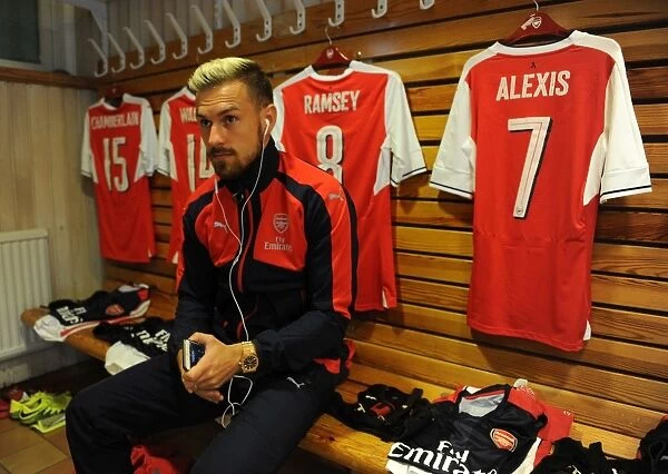 Arsenal's Aaron Ramsey Prepares for Arsenal vs. Manchester City Clash in Gothenburg (2016-17)