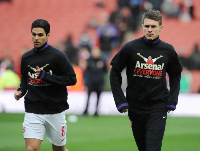 Framed Print : Arsenal's Aaron Ramsey Prepares for QPR Clash in 2012-13 Premier League