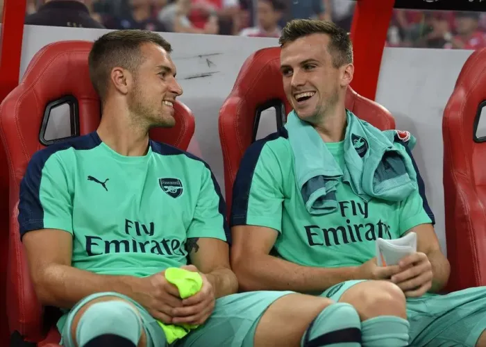 Framed Print : Arsenal's Aaron Ramsey and Rob Holding Pre-Season Preparation: Arsenal vs. Paris Saint-Germain, International Champions Cup 2018 Framed Print : Arsenal's Aaron Ramsey and Rob Holding Pre-Season Preparation: Arsenal vs. Paris Saint-Germain, International Champions Cup 2018