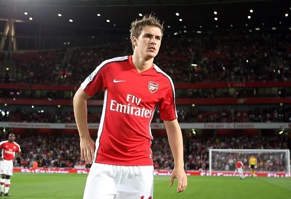 Arsenal's Aaron Ramsey Scores in 2-0 Carling Cup Win Over West Bromwich Albion, Emirates Stadium, September 22, 2009