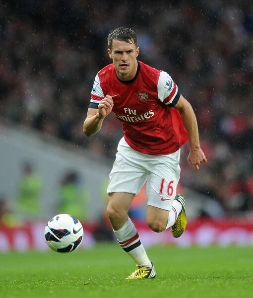 Arsenal's Aaron Ramsey Scores in 4-1 Victory over Wigan Athletic in the Premier League, Emirates Stadium (2013)