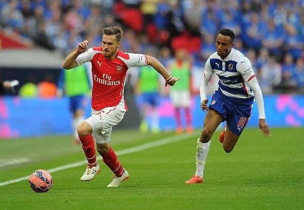 Arsenal's Aaron Ramsey Scores Dramatic Semi-Final Goal Past Reading's Jordan Obita at Wembley Stadium
