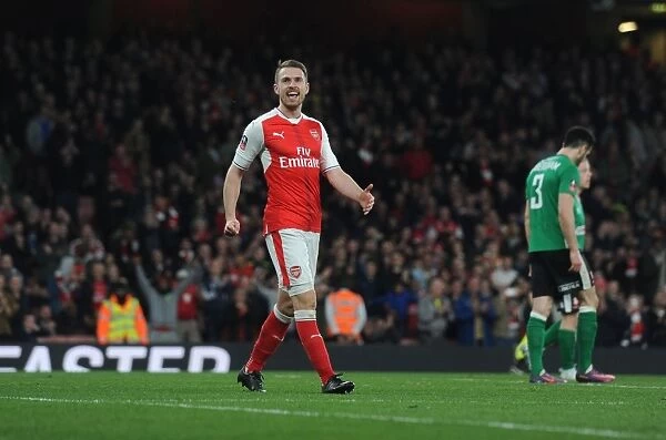 Arsenal's Aaron Ramsey Scores Fifth Goal in FA Cup Quarter-Final Victory over Lincoln City