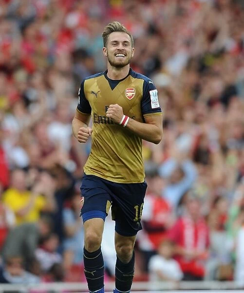 Arsenal's Aaron Ramsey Scores Fourth Goal Against Olympique Lyonnais at Emirates Cup 2015 / 16