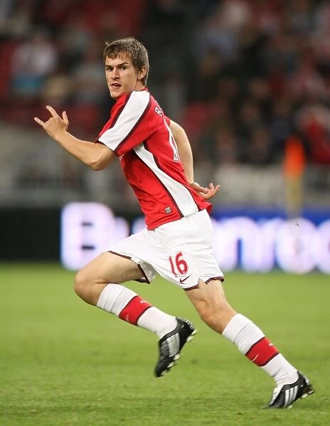 Arsenal's Aaron Ramsey Scores Game-Winning Goal Against Ajax at Amsterdam Arena, 2008