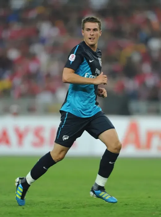 Framed Print : Arsenal's Aaron Ramsey Scores Hat-Trick in 4-0 Crushing of Malaysia XI at Bukit Jalil Stadium