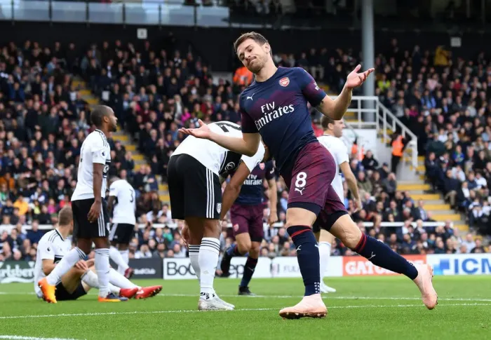 Framed Print : Arsenal's Aaron Ramsey Scores Hat-Trick: Crushing Fulham in Premier League Showdown