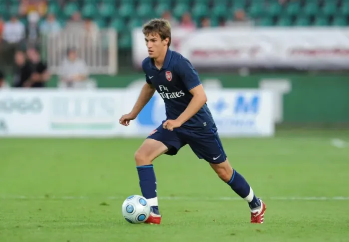 Framed Print : Arsenal's Aaron Ramsey Shines: 5-0 Thrashing of Szombathelyi in 2009 Pre-Season Debut
