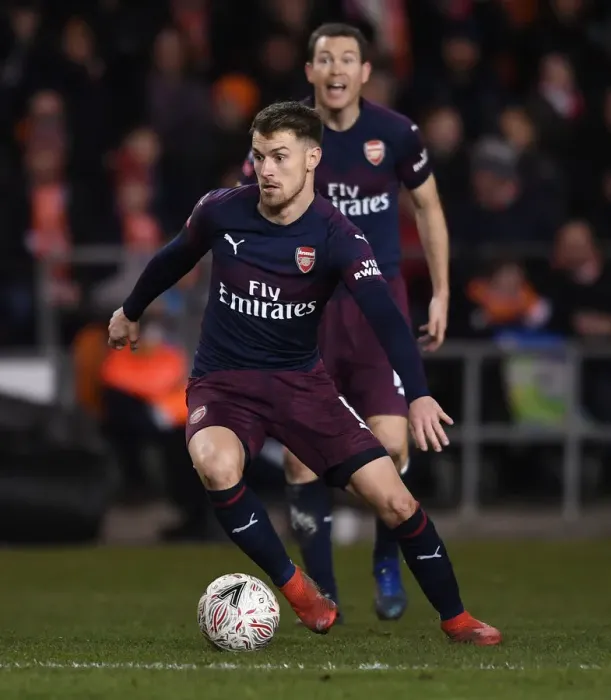 Framed Print : Arsenal's Aaron Ramsey Shines in FA Cup Clash against Blackpool