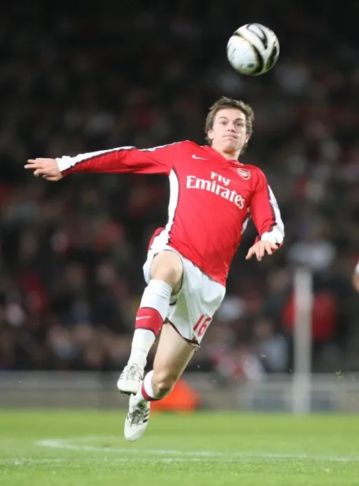 Framed Print : Arsenal's Aaron Ramsey Stars: 3-0 Carling Cup Victory Over Wigan Athletic