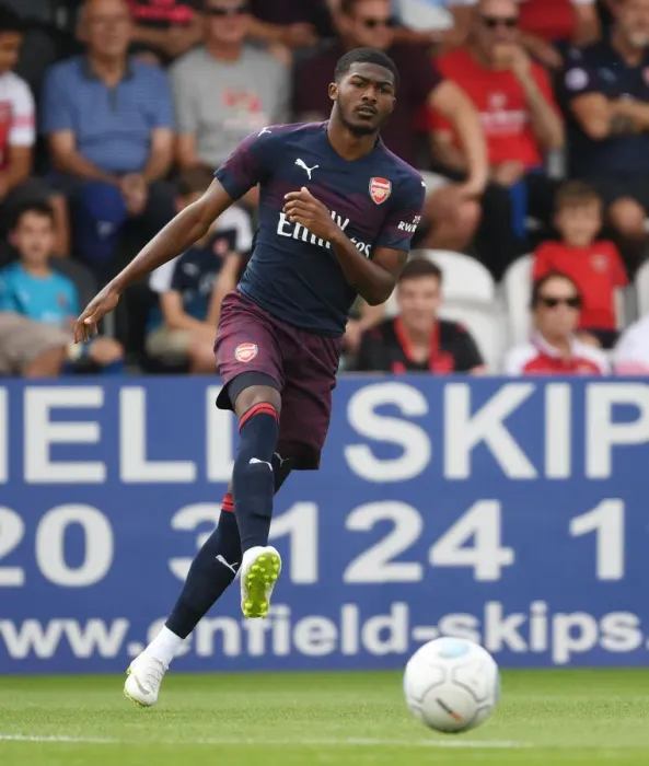 Framed Print : Arsenal's Ainsley Maitland-Niles in Action: Pre-Season Clash at Borehamwood (2018) Framed Print : Arsenal's Ainsley Maitland-Niles in Action: Pre-Season Clash at Borehamwood (2018)