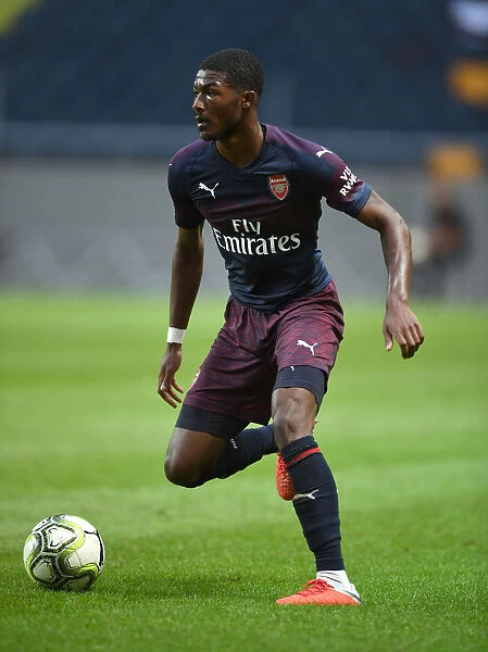 Arsenal's Ainsley Maitland-Niles in Action against SS Lazio during Pre-Season Friendly in Stockholm, 2018