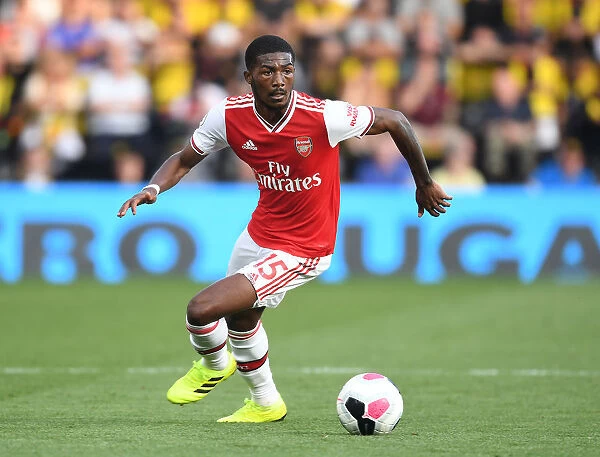 Arsenal's Ainsley Maitland-Niles in Action against Watford in Premier League Clash (2019-20)