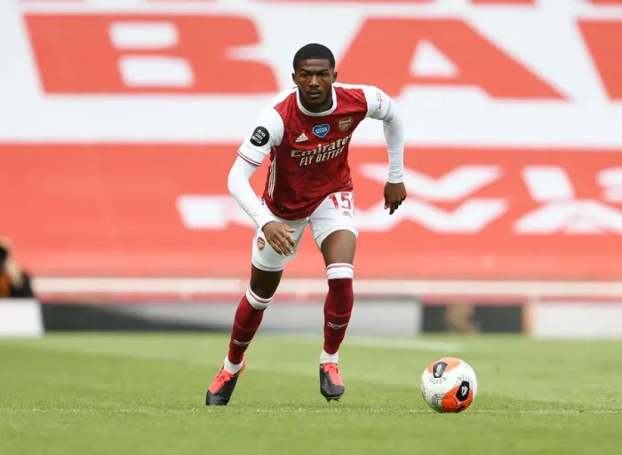 Framed Print : Arsenal's Ainsley Maitland-Niles in Action Against Watford (2019-20)