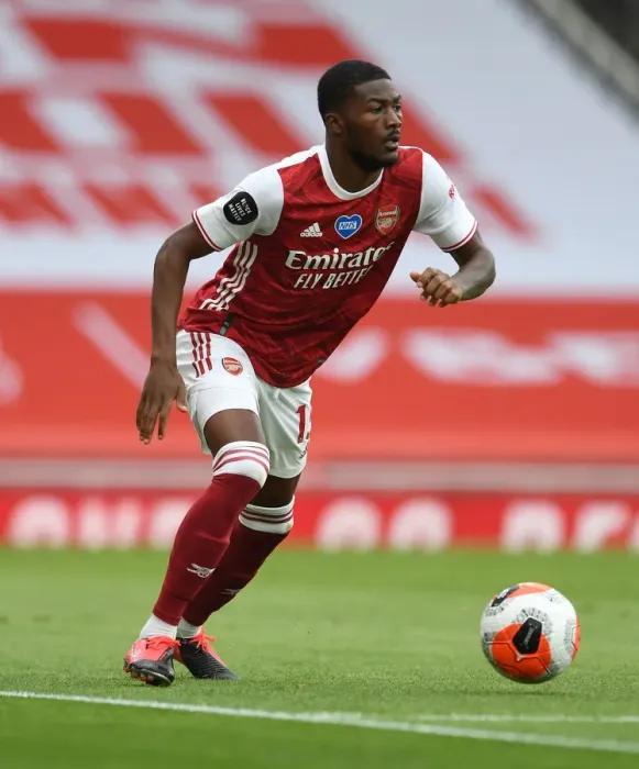 Framed Print : Arsenal's Ainsley Maitland-Niles in Action Against Watford (2019-20)