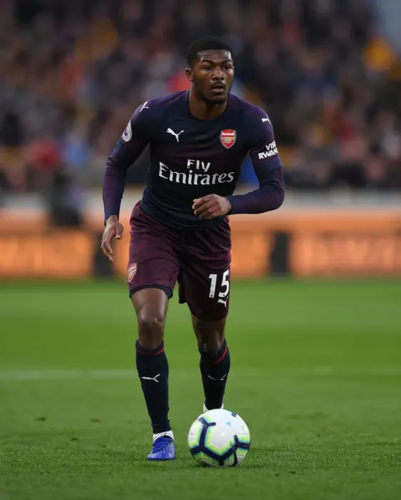 Framed Print : Arsenal's Ainsley Maitland-Niles in Action against Wolverhampton Wanderers, Premier League 2018-19