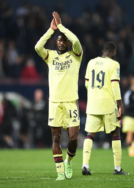 Arsenal's Ainsley Maitland-Niles Celebrates Carabao Cup Victory over West Bromwich Albion