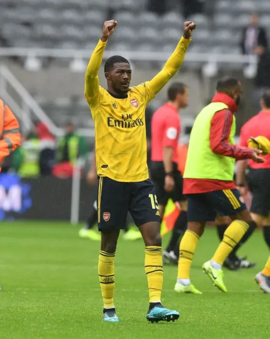 Framed Print : Arsenal's Ainsley Maitland-Niles Celebrates with Fans after Newcastle Victory Framed Print : Arsenal's Ainsley Maitland-Niles Celebrates with Fans after Newcastle Victory