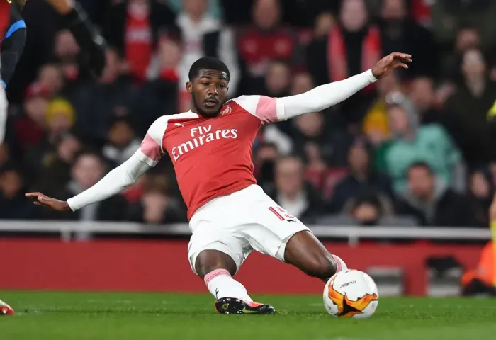 Framed Print : Arsenal's Ainsley Maitland-Niles in Europa League Action Against S.S.C. Napoli (2018-19)