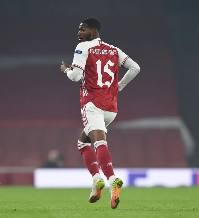 Framed Print : Arsenal's Ainsley Maitland-Niles in Europa League Action vs Molde at Emirates Stadium