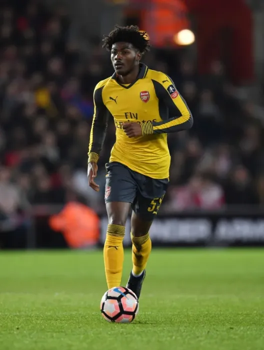 Framed Print : Arsenal's Ainsley Maitland-Niles in FA Cup Action against Southampton