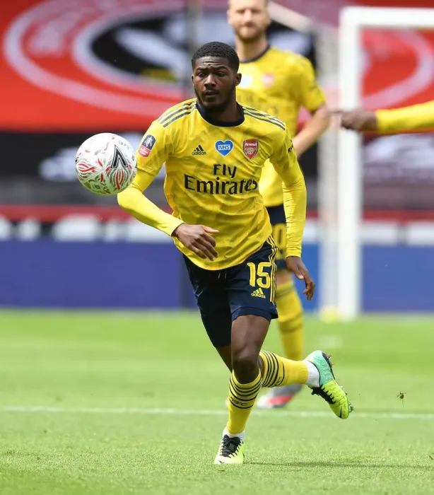 Framed Print : Arsenal's Ainsley Maitland-Niles in FA Cup Quarterfinal Action Against Sheffield United