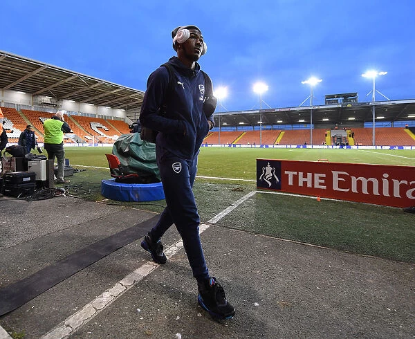 Arsenal's Ainsley Maitland-Niles Before FA Cup Third Round Match vs Blackpool