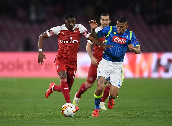 Arsenal's Ainsley Maitland-Niles Outmaneuvers Napoli's Allan in Europa League Quarterfinal