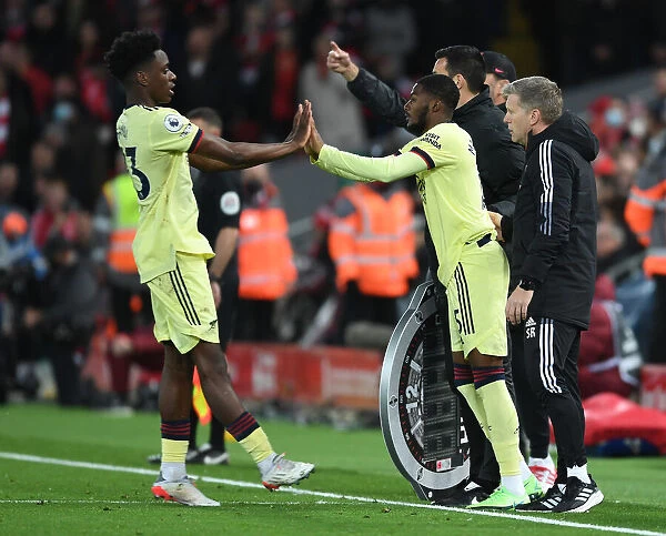 Arsenal's Ainsley Maitland-Niles Subs In During Liverpool vs Arsenal Premier League Clash (2021-22)