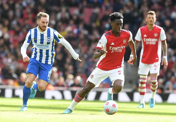 Arsenal's Albert Sambi Lokonga in Action: Premier League 2021-22 - Arsenal vs Brighton & Hove Albion
