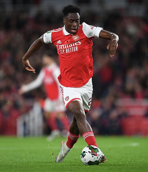 Arsenal's Albert Sambi Lokonga in Action against Brighton & Hove Albion in Carabao Cup Match