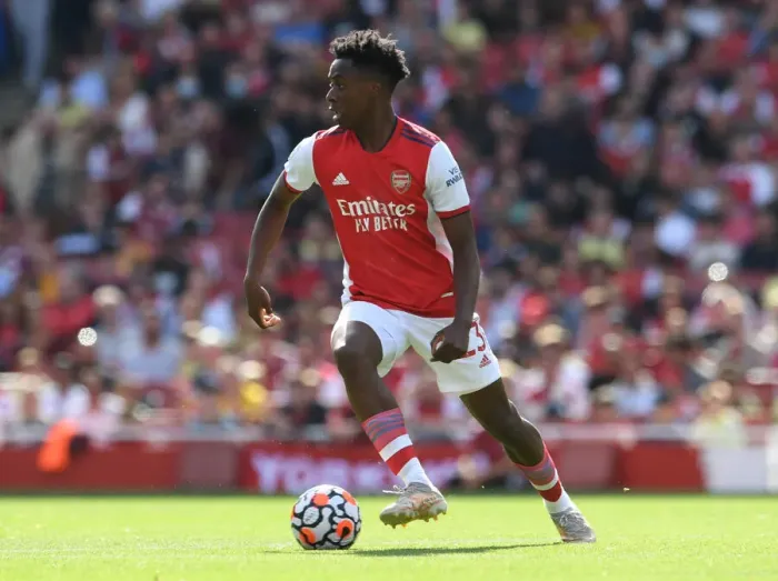 Framed Print : Arsenal's Albert Sambi Lokonga in Action against Norwich City (2021-22)