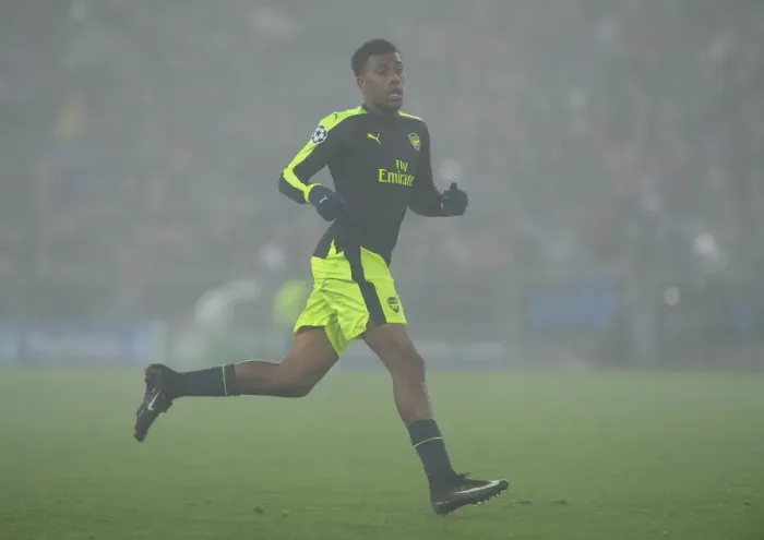 Framed Print : Arsenal's Alex Iwobi in Action during the 2016-17 UEFA Champions League Match against FC Basel Framed Print : Arsenal's Alex Iwobi in Action during the 2016-17 UEFA Champions League Match against FC Basel