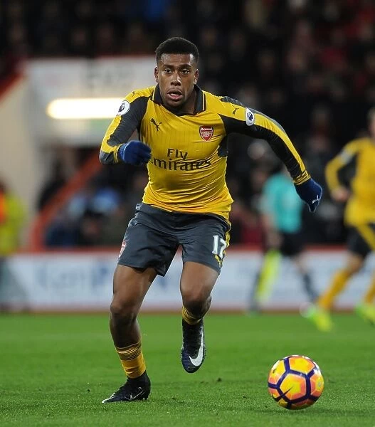 Arsenal's Alex Iwobi in Action Against AFC Bournemouth, Premier League 2016-17