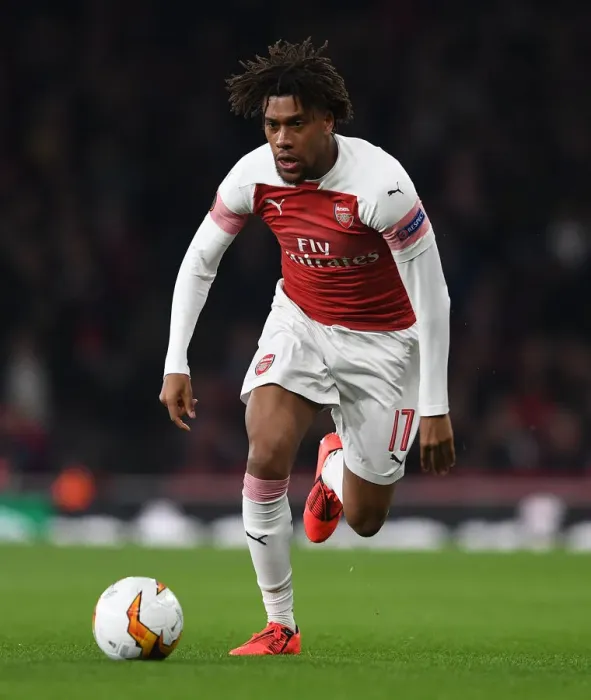 Framed Print : Arsenal's Alex Iwobi in Action against BATE Borisov in Europa League Round of 32, 2018-19