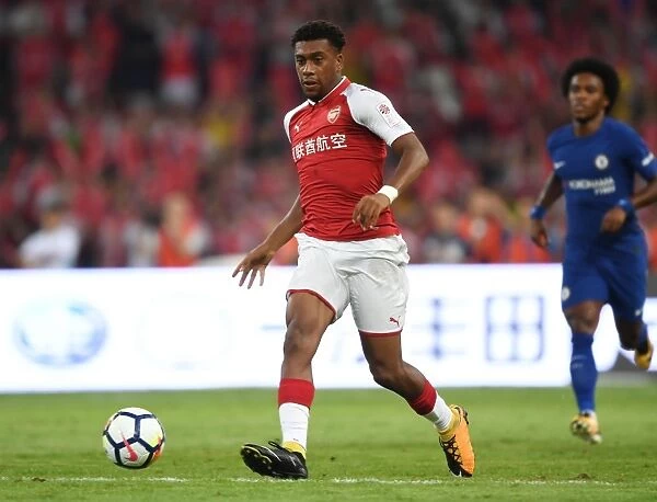 Arsenal's Alex Iwobi in Action Against Chelsea during Pre-Season Friendly, Beijing 2017