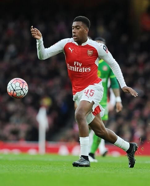 Arsenal's Alex Iwobi in Action against Sunderland during FA Cup Match at The Emirates