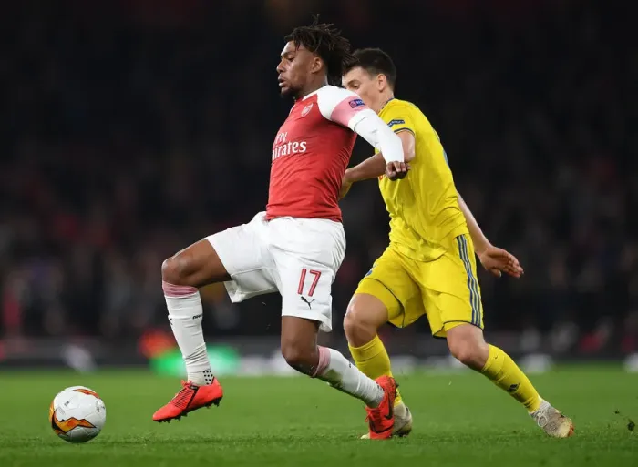 Framed Print : Arsenal's Alex Iwobi in Europa League Action vs BATE Borisov at Emirates Stadium Framed Print : Arsenal's Alex Iwobi in Europa League Action vs BATE Borisov at Emirates Stadium