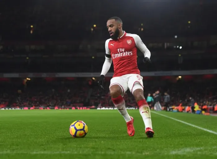 Framed Print : Arsenal's Alex Lacazette in Action Against Crystal Palace - Premier League 2017-18