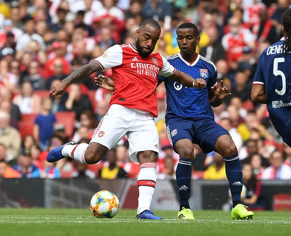 Arsenal's Alex Lacazette in Action against Olympique Lyonnais at Emirates Cup 2019